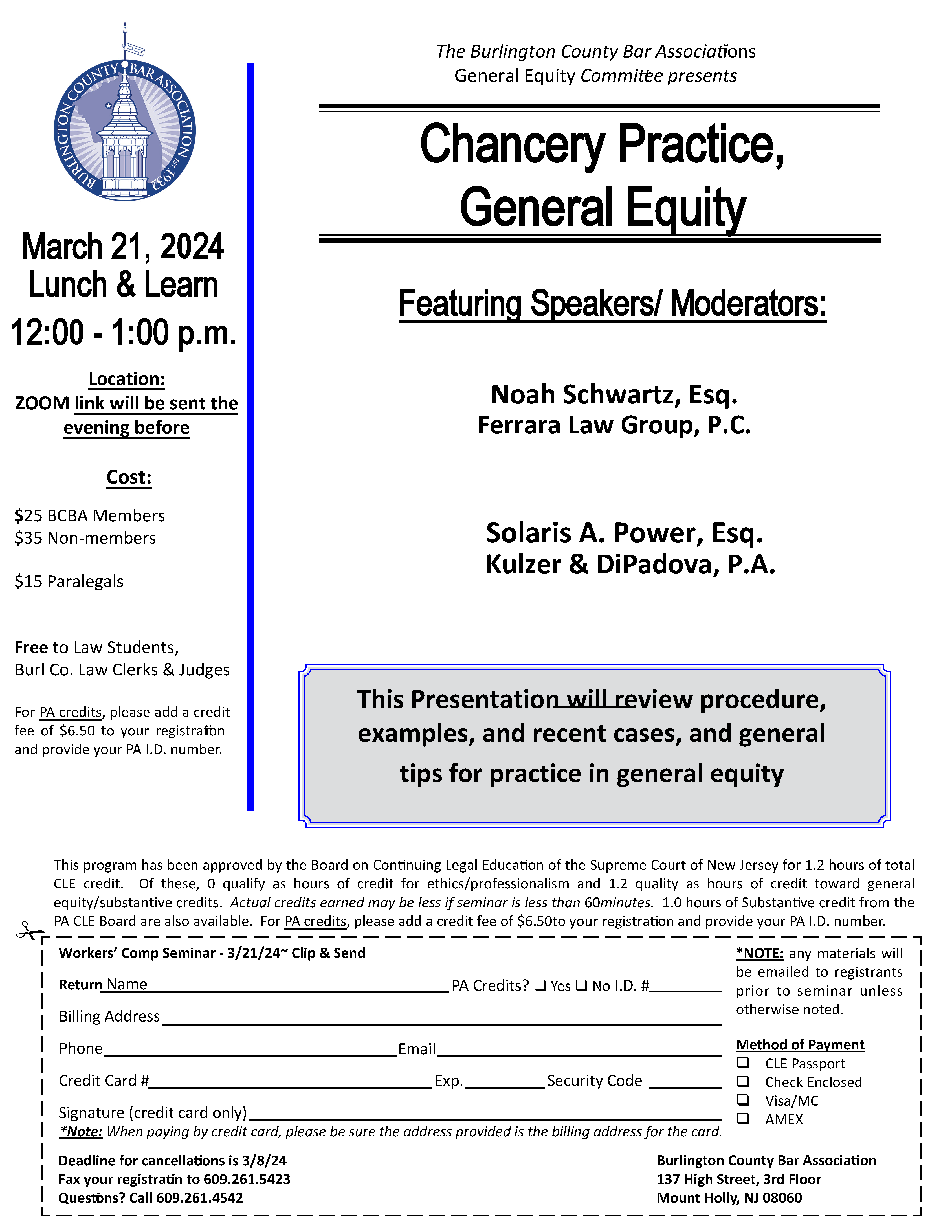 Events Burlington County Bar Association